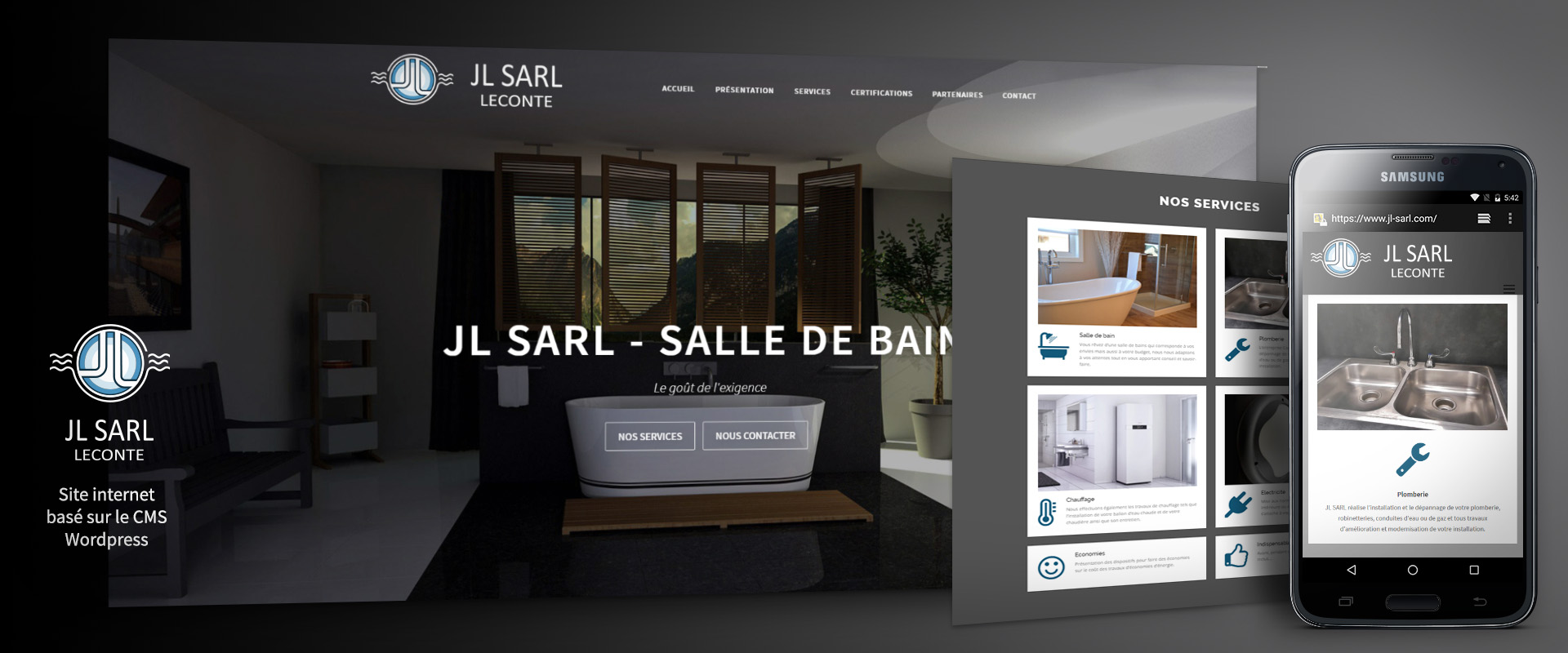 JL-SARL : Site internet basé sur le CMS WordPress